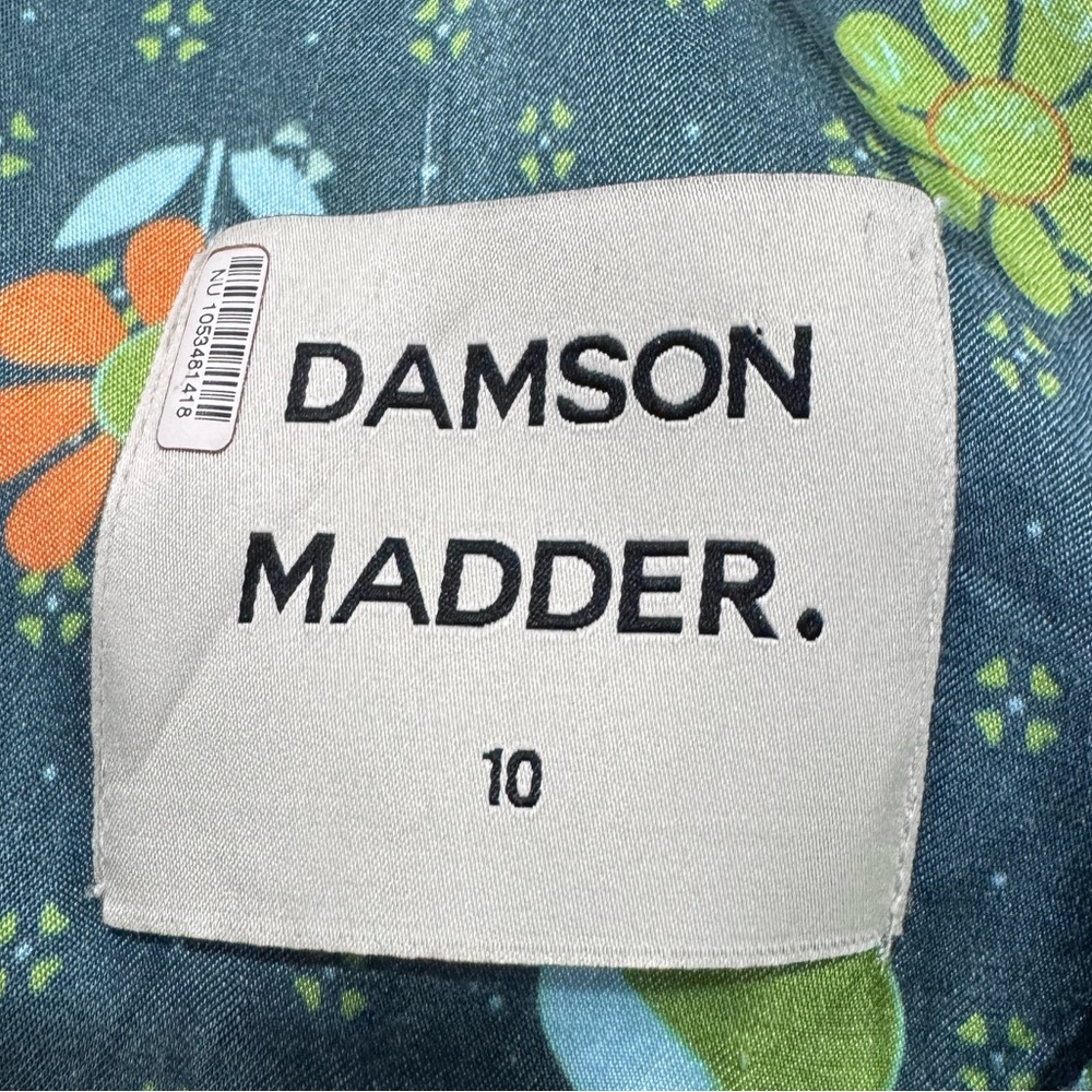 Damson Madder Women Stormi Tie Back Dress Size 10 - Picture 3 of 6